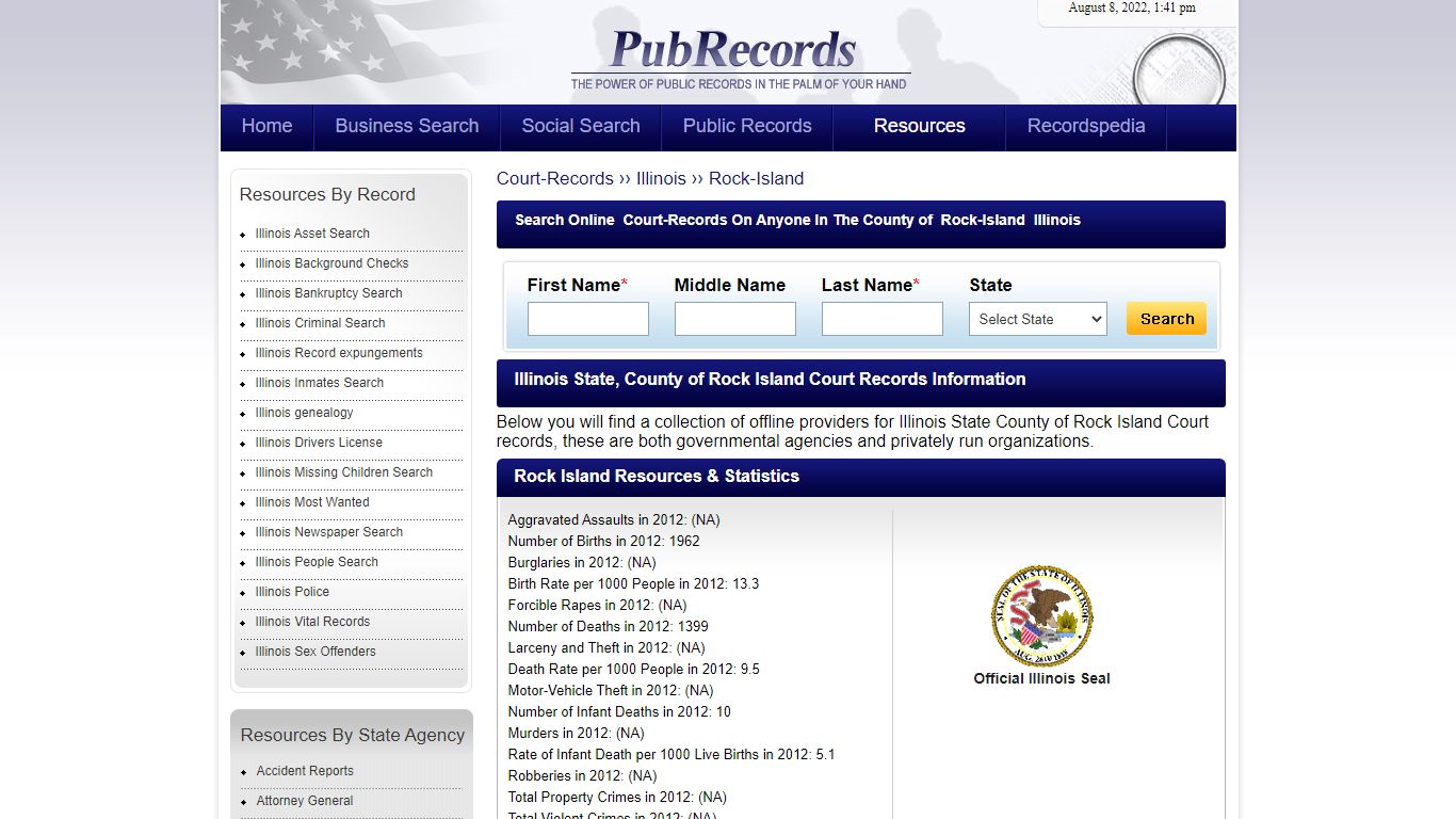 Rock Island County, Illinois Court Records
